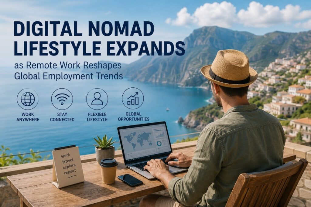 Digital Nomad Lifestyle Expands as Remote Work Reshapes Global Employment Trends