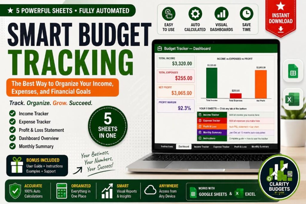 Smart Budget Tracking: The Best Way to Organize Your Income, Expenses, and Financial Goals
